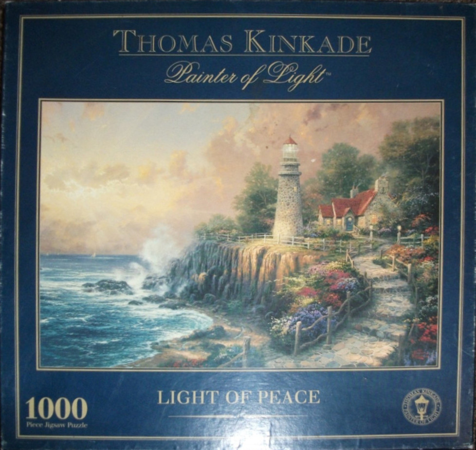 An impressionistic painting of a stone lighthouse on a cliffside overlooking a turbulent sea at sunset.