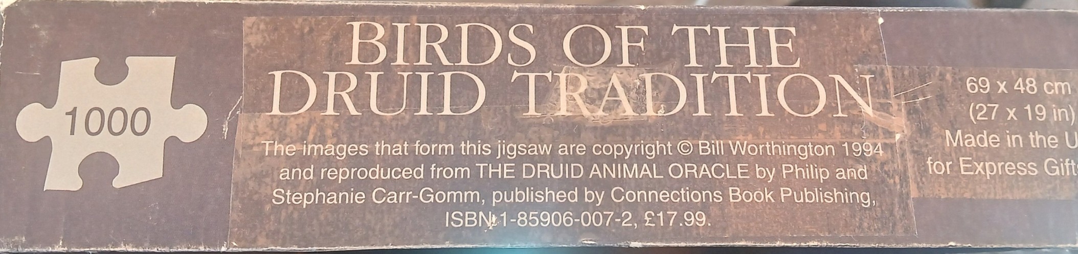 Text reading Birds of the Druid Tradition on a dark, rustic background.