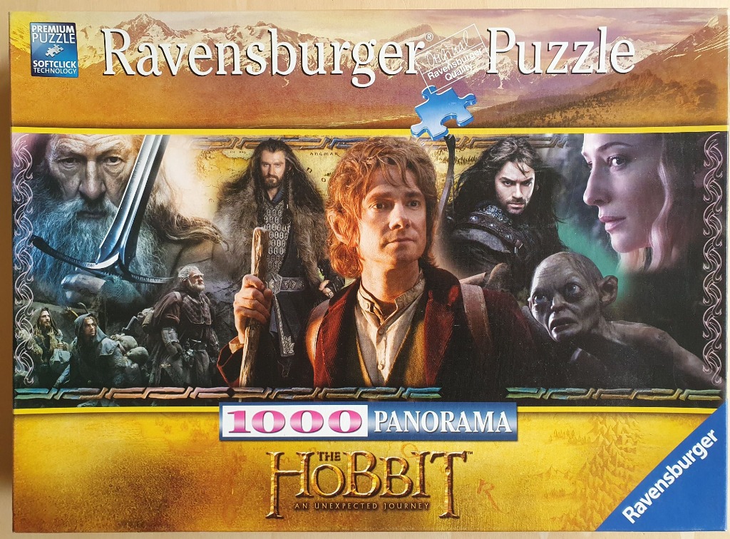 Cast collage from The Hobbit: An Unexpected Journey including Bilbo Baggins, Gandalf, Thorin, and Gollum.