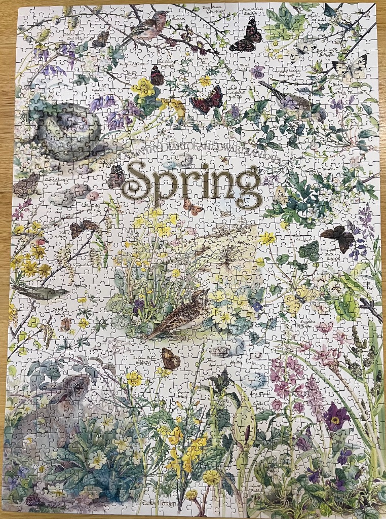 A vintage botanical and wildlife illustration titled 