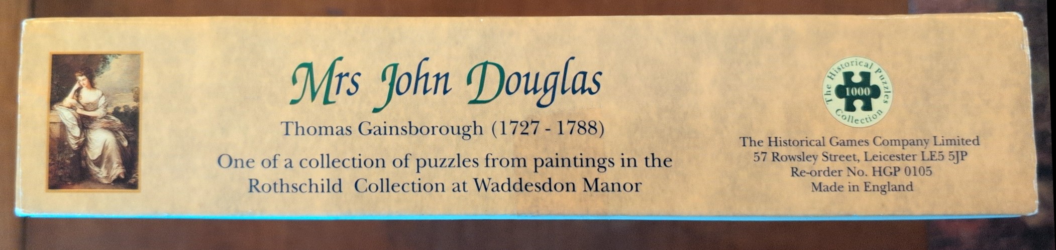 A reproduction of the Thomas Gainsborough painting Mrs John Douglas.