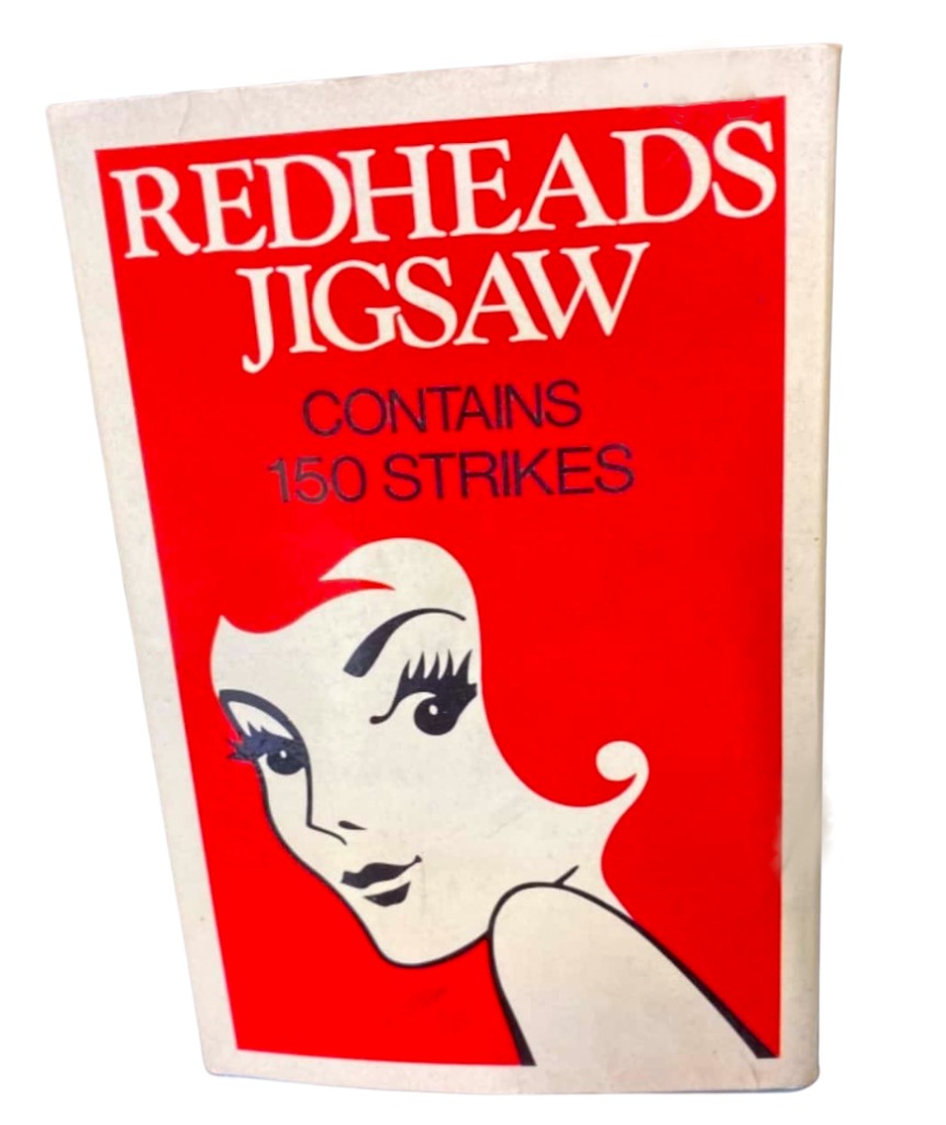 Stylized illustration of a woman with vibrant red hair against a bright red background.
