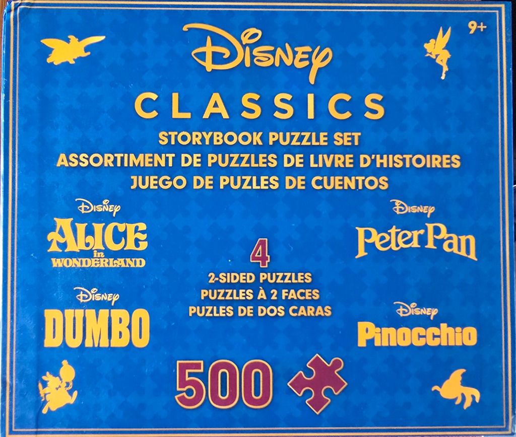Disney Classics Storybook Puzzle Set: Alice, Peter Pan, Dumbo, Pinocchio.