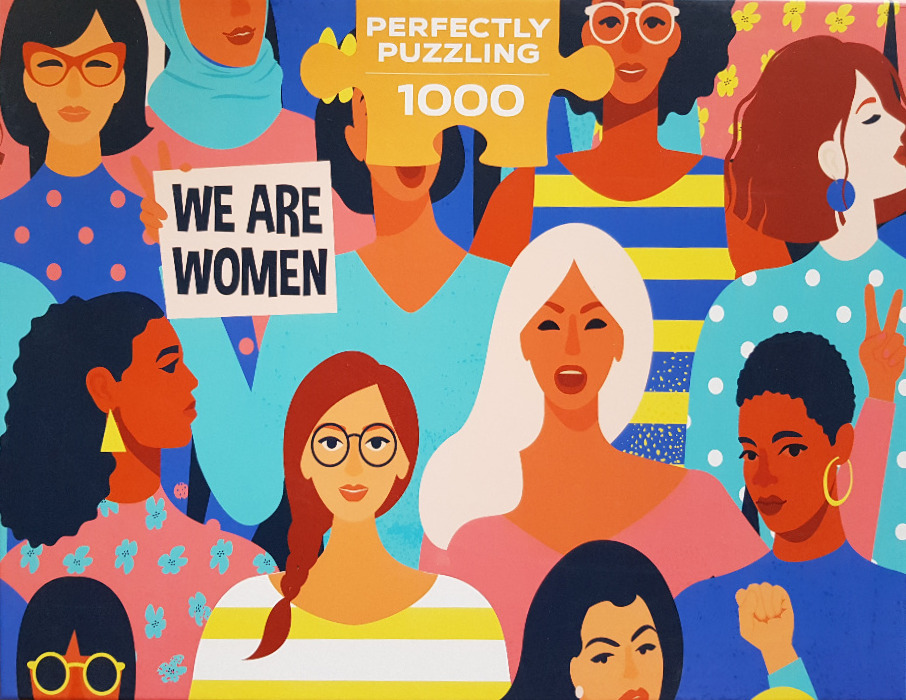 An illustration featuring a diverse group of women in various styles, colors, and poses.