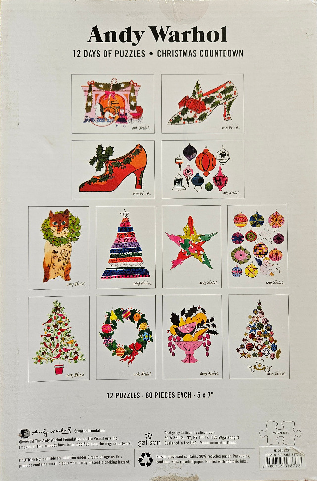 12 Days of Puzzles Andy Warhol Christmas Countdown