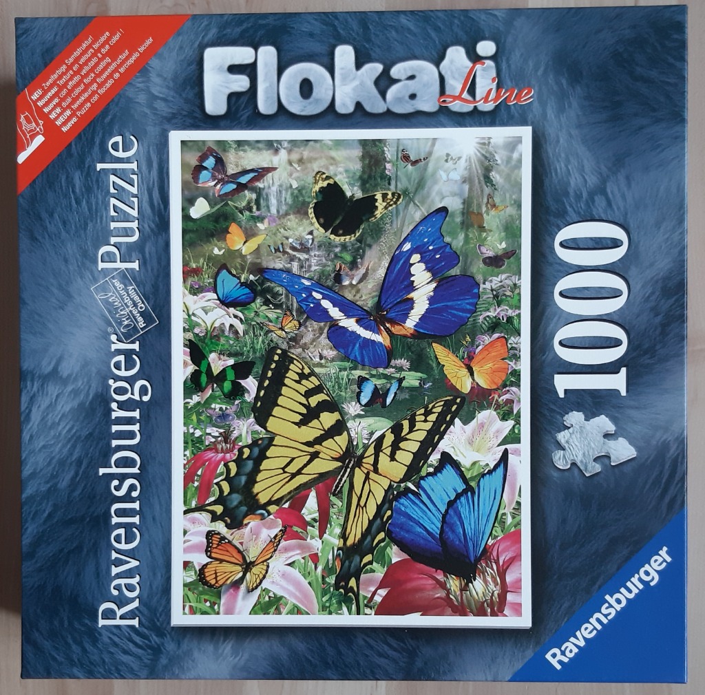 A collection of colorful butterflies fluttering over a lush, floral forest garden.