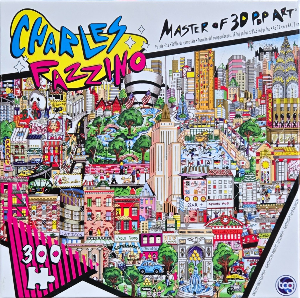 A vibrant, whimsical illustration of New York City landmarks and urban life in a pop-art style.