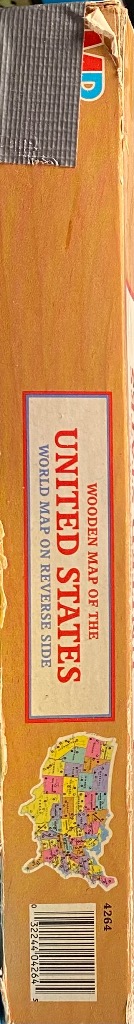 Wooden Map of the United States