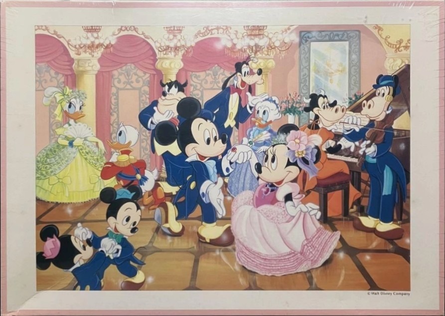 Classic cartoon characters dancing at a ballroom gala.