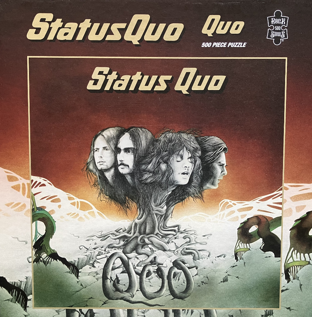 Illustration of four rock musicians