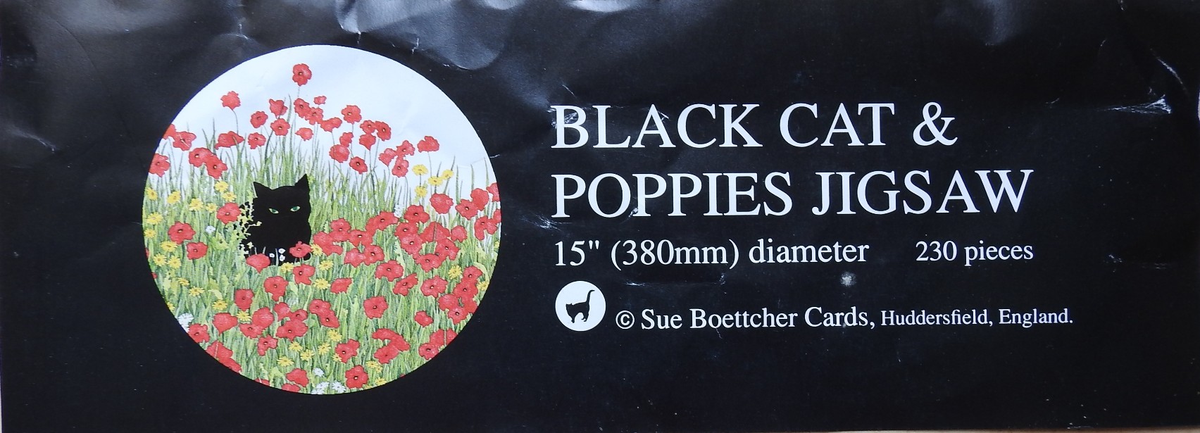 Black Cat & Poppies Jigsaw