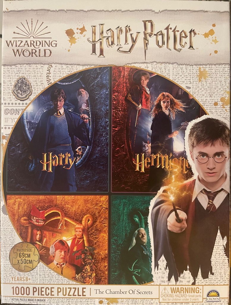 Collage of Harry Potter characters including Harry, Hermione, and others from The Chamber of Secrets.