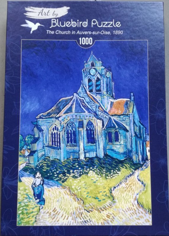 Vincent van Gogh's The Church in Auvers-sur-Oise featuring a blue church against a deep blue sky