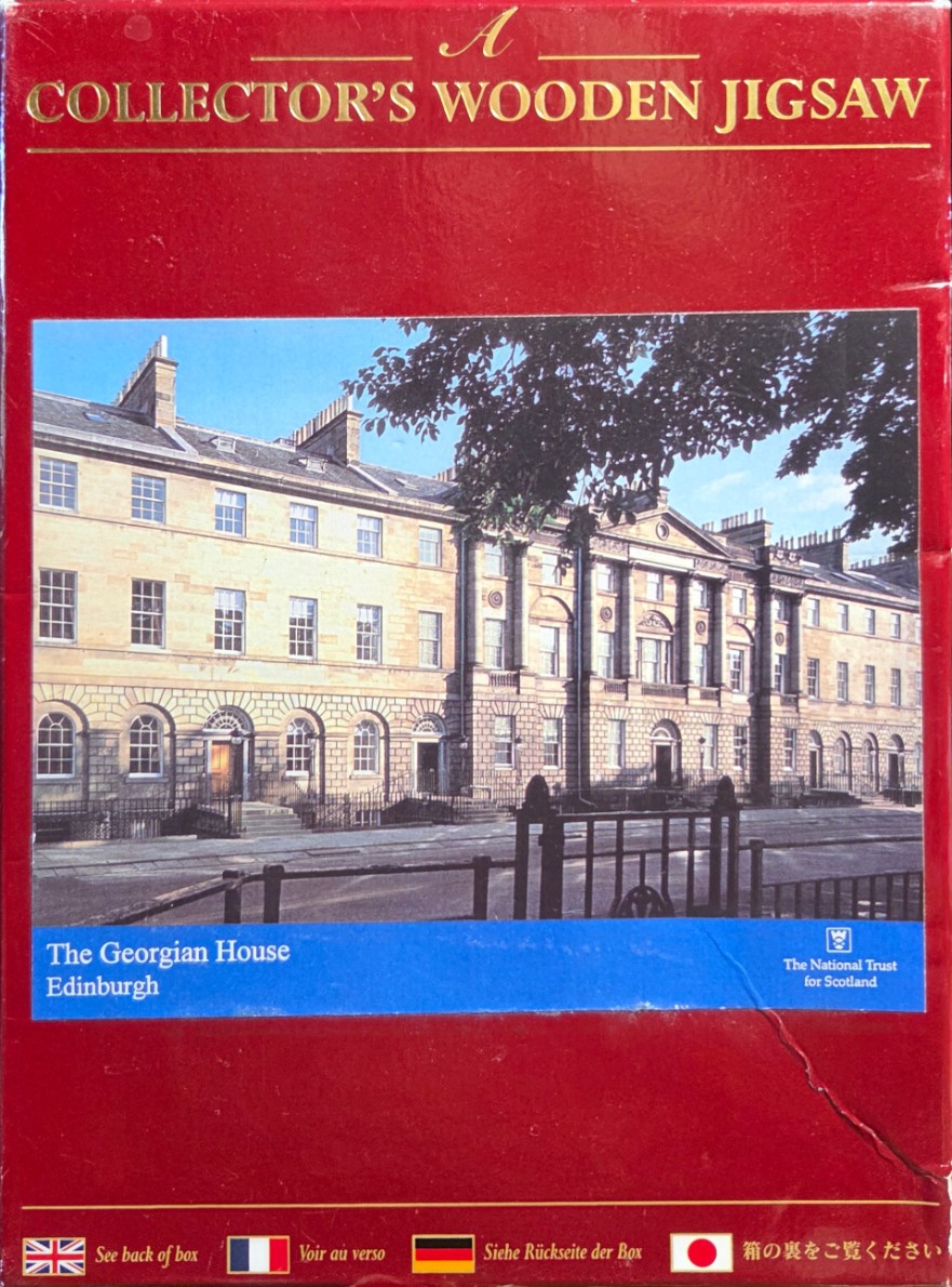 A photograph of the historic Georgian House in Edinburgh, Scotland, under bright, clear daylight.