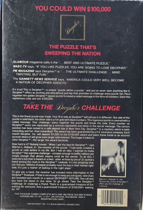 The $100,000 Puzzle
