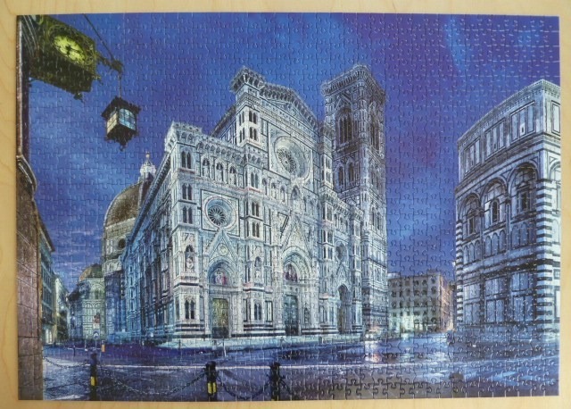 The Cathedral of Santa Maria del Fiore in Florence at twilight.