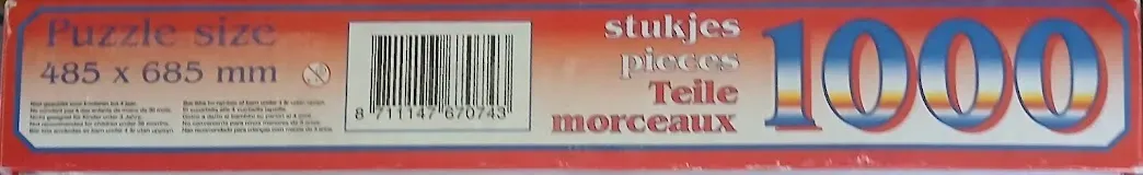 Information banner with large number 1000 and text on a red and orange background.