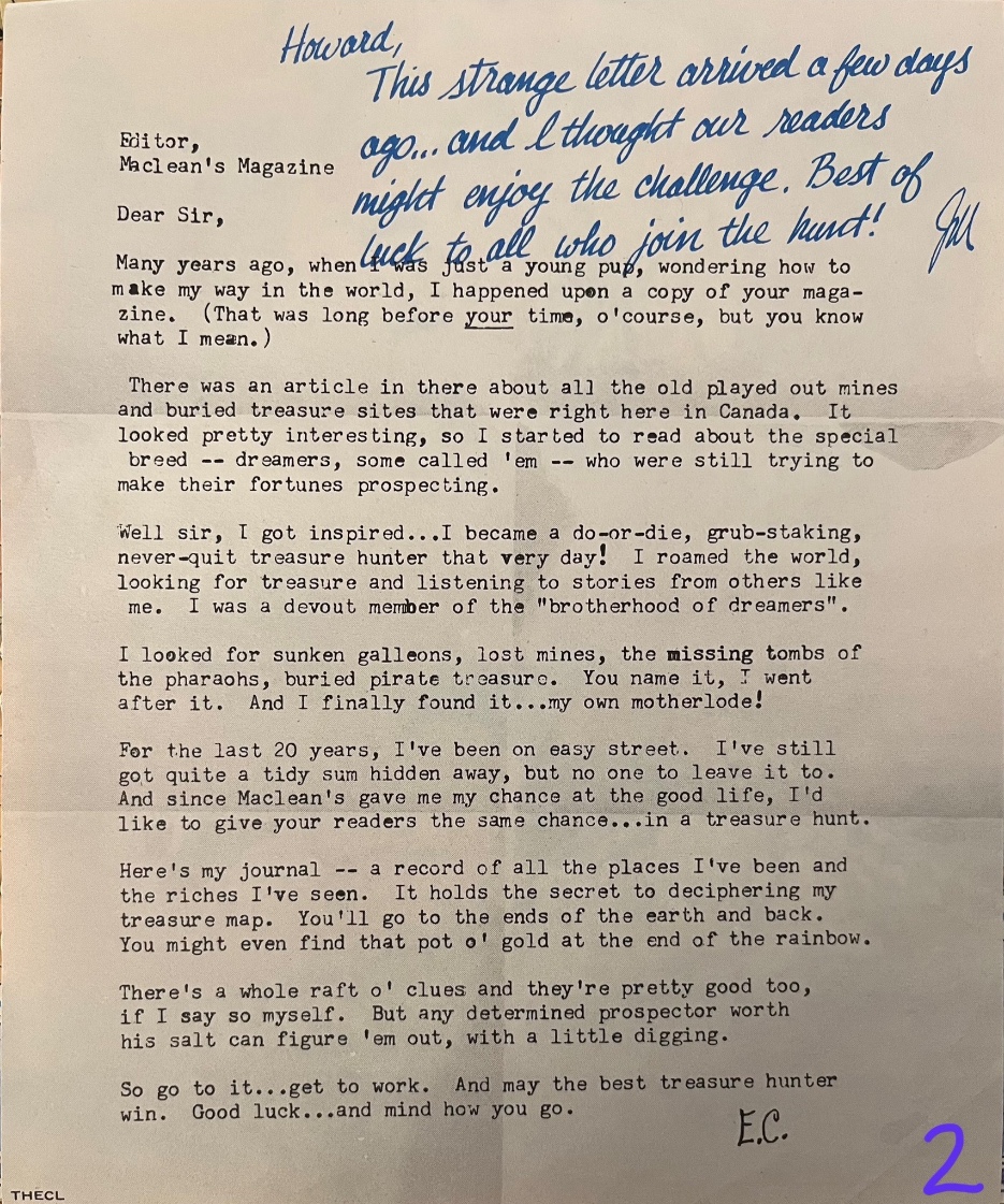 Maclean's $100,000 Treasure Hunt