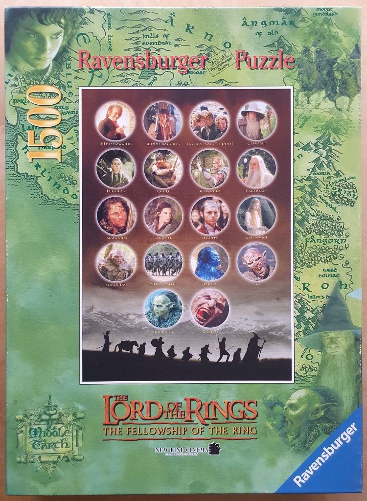 The Lord of the Rings character portraits over a Middle-earth map background.