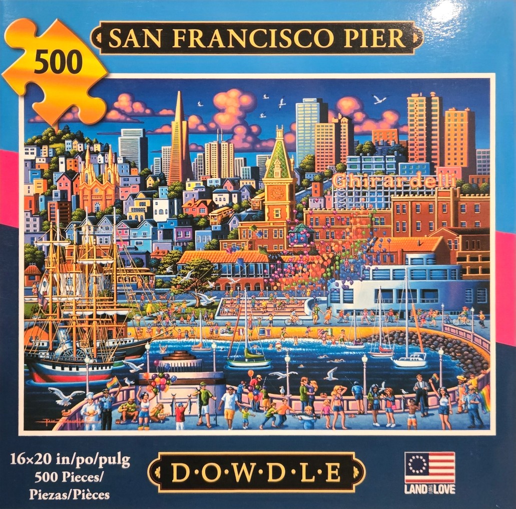 A whimsical folk art illustration of San Francisco