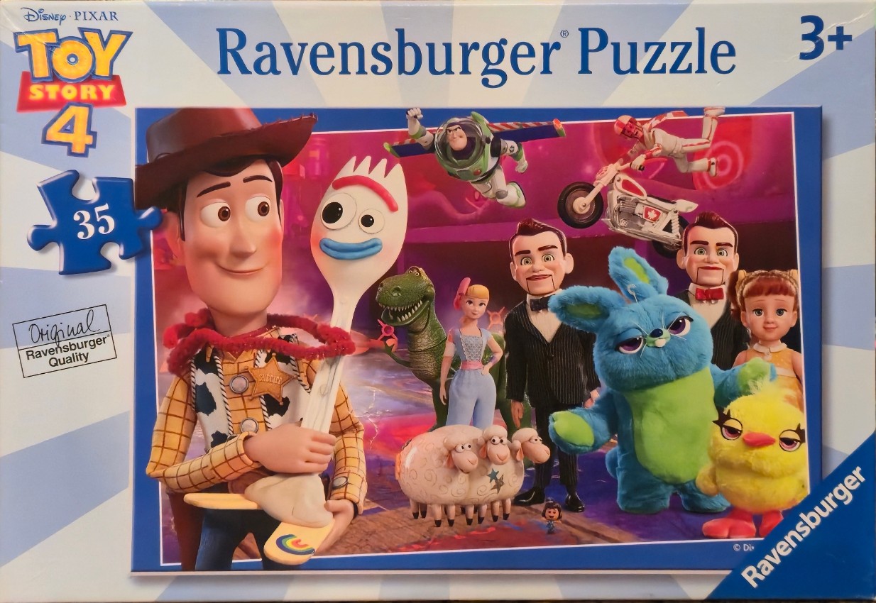 Animated characters from Toy Story 4 including Woody and Forky