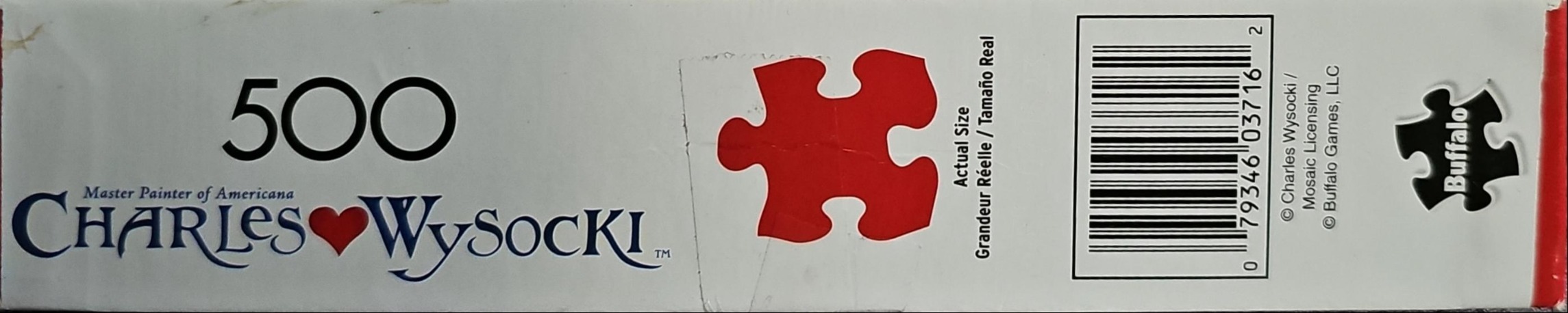 Text and graphics on a white background including the name Charles Wysocki and a red puzzle piece icon.