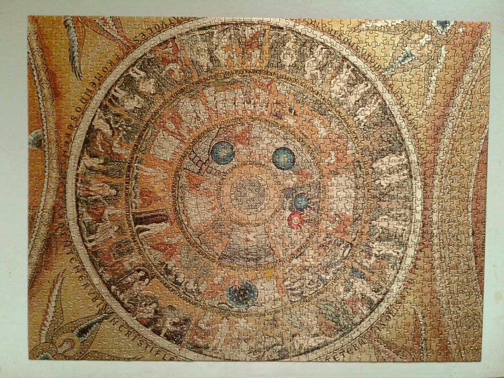 A circular medieval-style manuscript illustration showing a concentric map of heaven and the celestial spheres.