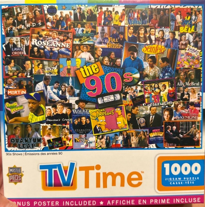 A collage of 1990s television show stills and logos under the heading 