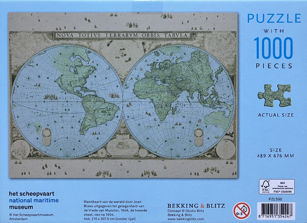 A 17th Century Wall Map of the World