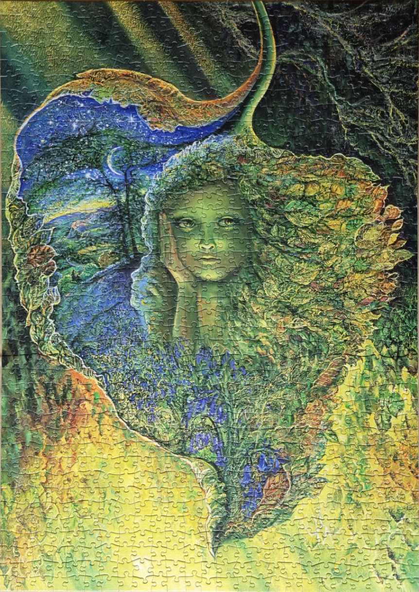 Surreal fantasy art of a forest spirit