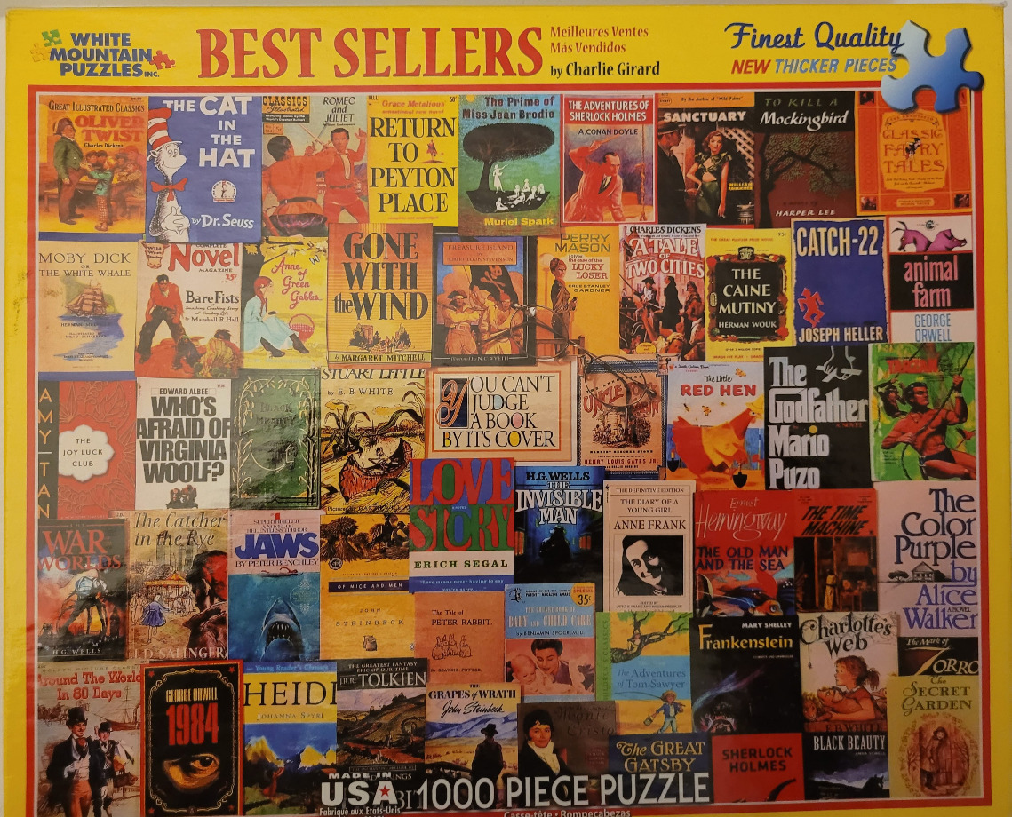 A collage of vintage book covers from classic literature and novels.