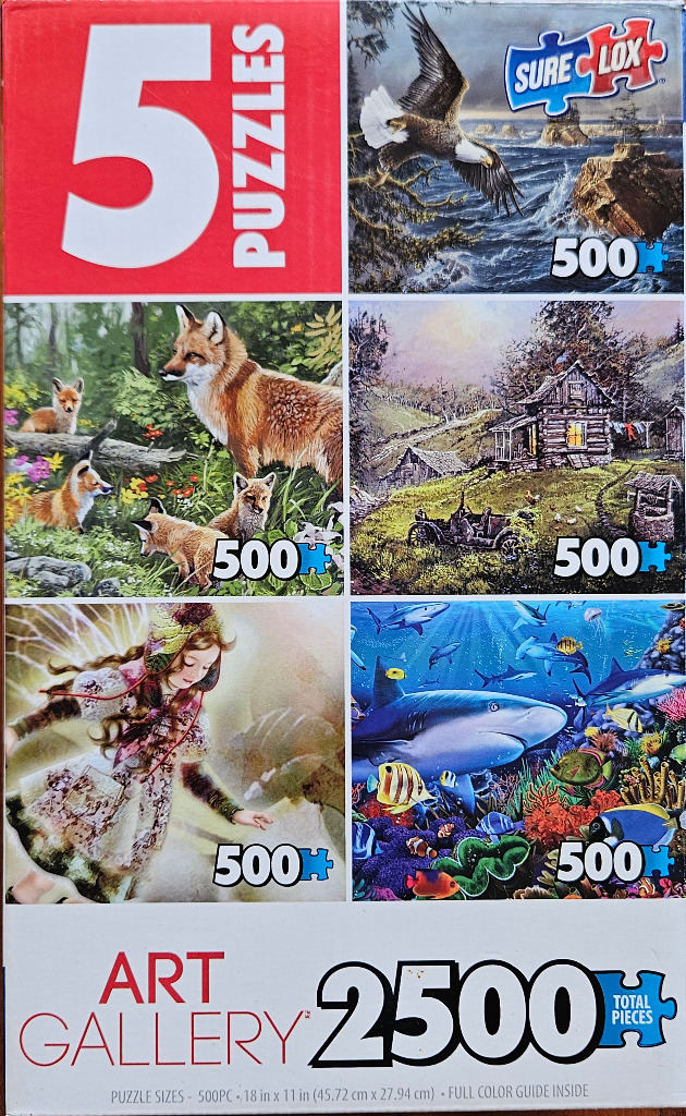A collection of five different nature and fantasy art images arranged in a grid.