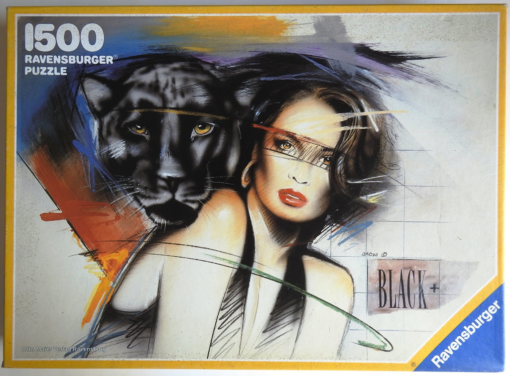 An illustrative portrait of a woman with a black panther behind her, created in a sketchy, expressive artistic style.