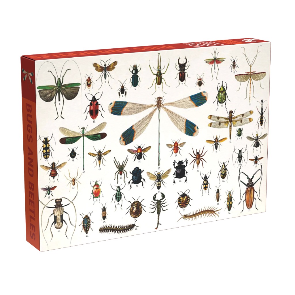 A scientific illustration of various insects and arachnids labeled with small numbers on a white background.