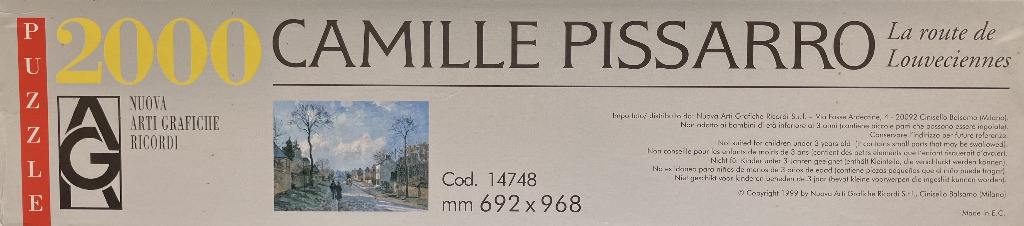 Camille Pissarro painting: La route de Louveciennes, 2000 pieces.