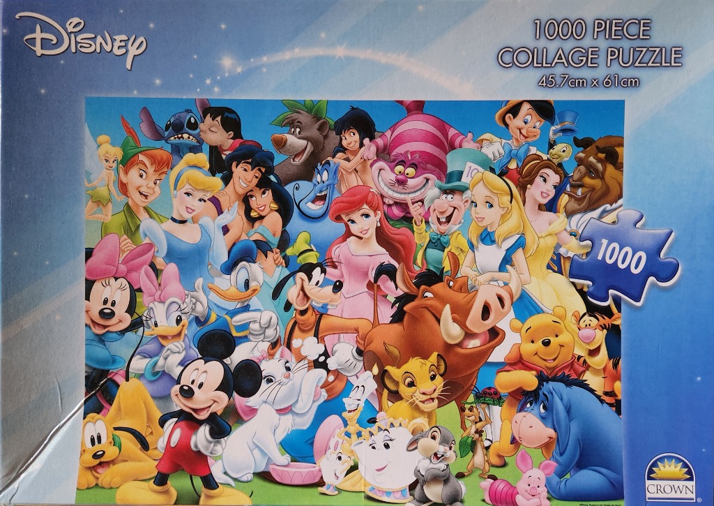 A dense collage of numerous animated characters from classic films.