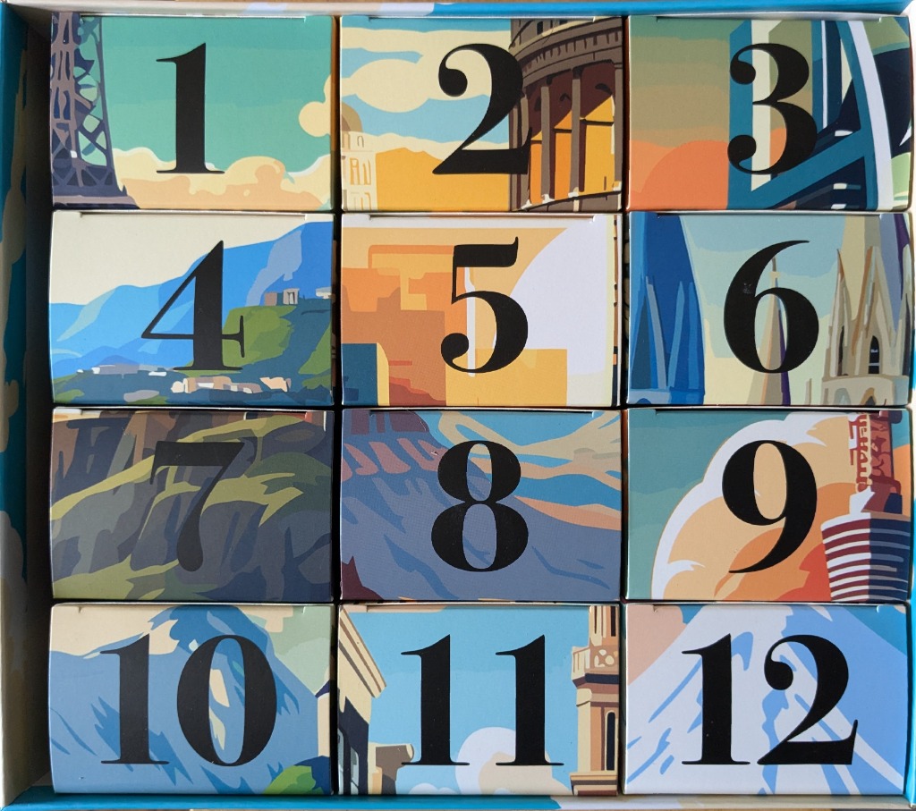 Puzzle Advent Calendar Travel Poster Collection
