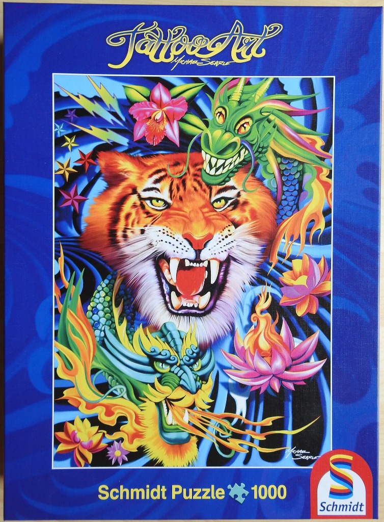 A vibrant digital painting featuring a tiger
