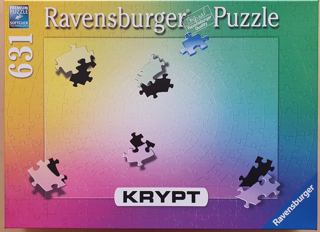 A gradient color background with a spiral cut pattern and five scattered puzzle pieces.