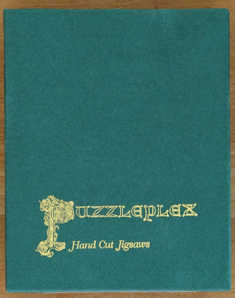 A solid dark teal background with gold metallic lettering in the lower left corner.