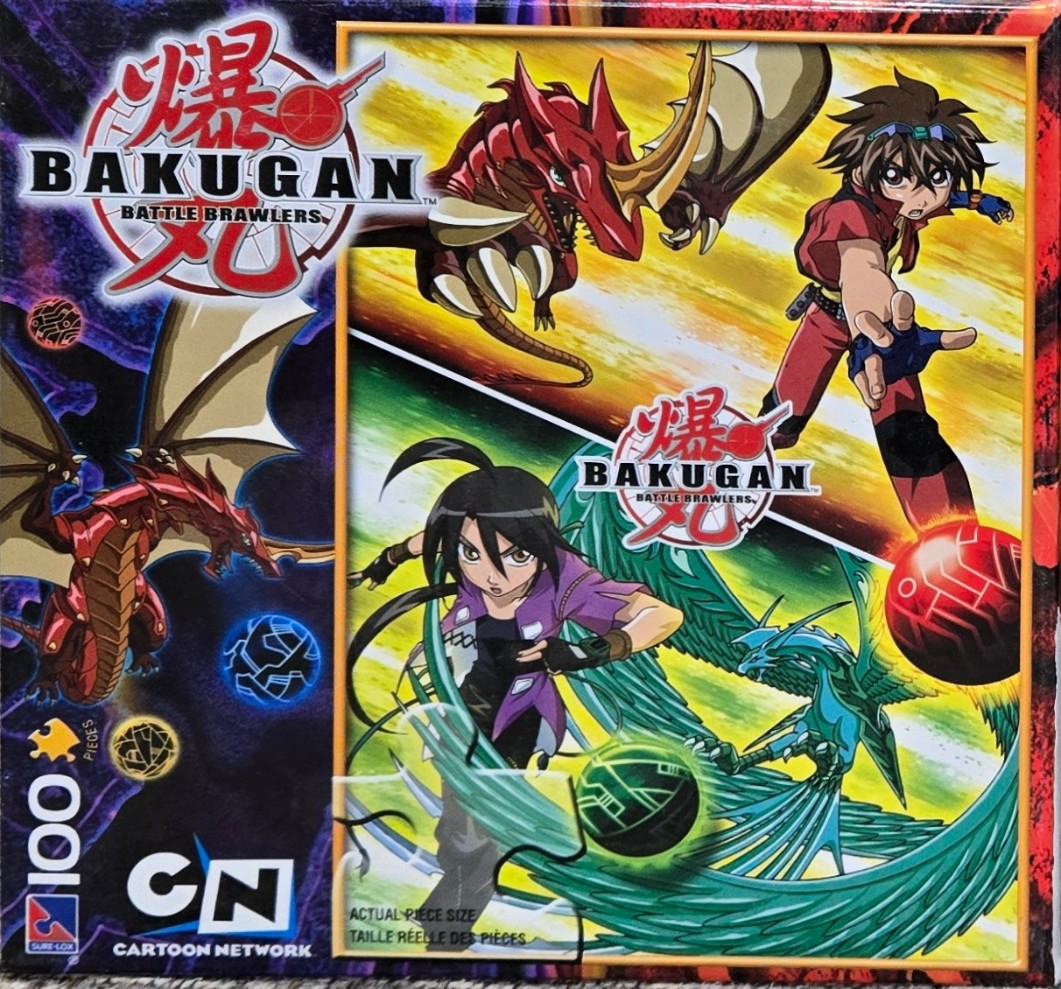 Anime characters and fantasy dragons from Bakugan Battle Brawlers.