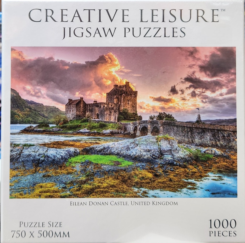 Eilean Donan Castle in Scotland at sunset