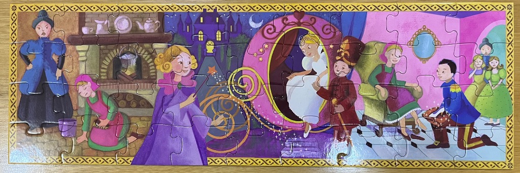A panoramic illustration of Cinderella