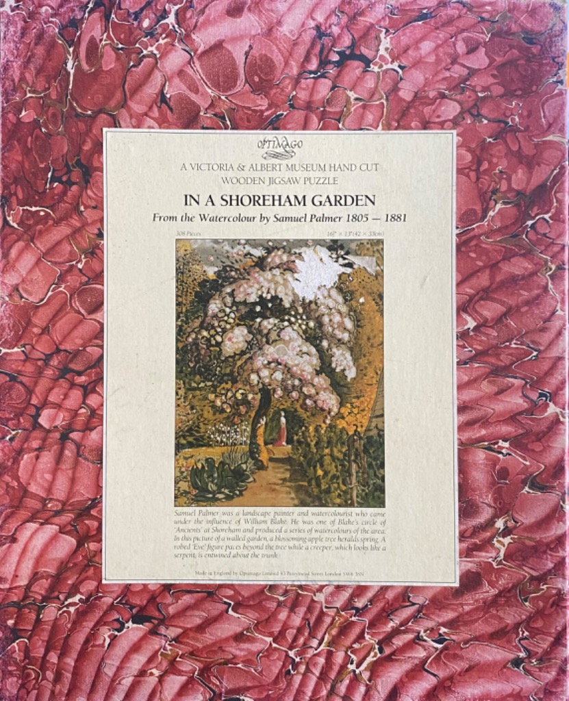 A central reproduction of Samuel Palmer