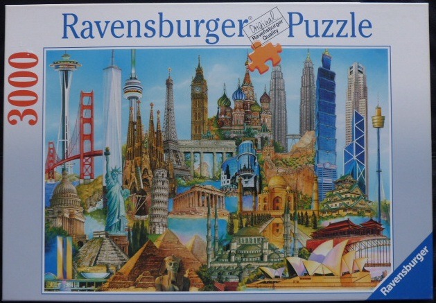 A collage of famous global landmarks and architecture from around the world.