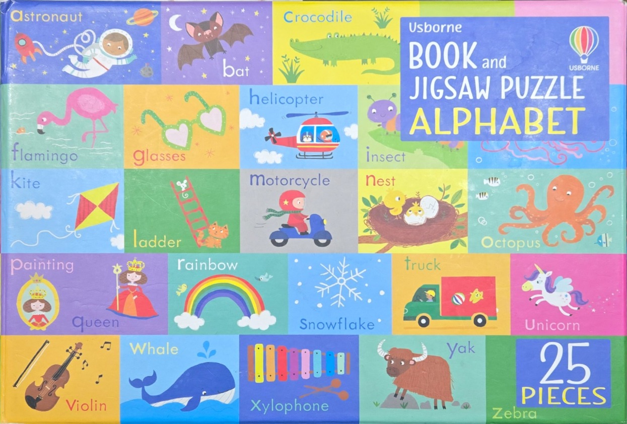A grid of colorful cartoon illustrations representing letters of the alphabet from A to Z.