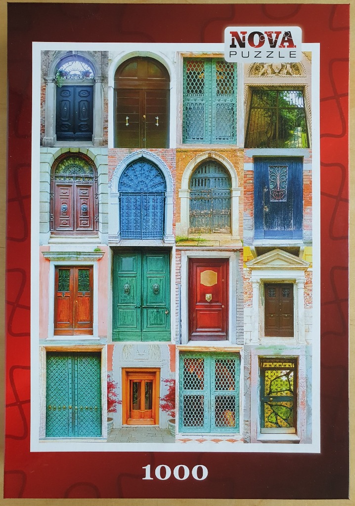A collage of 16 different ornate doors and arched entryways in various architectural styles and colors.
