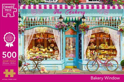 An illustration of a charming storefront with a turquoise facade, large display windows, and a pink bicycle outside.