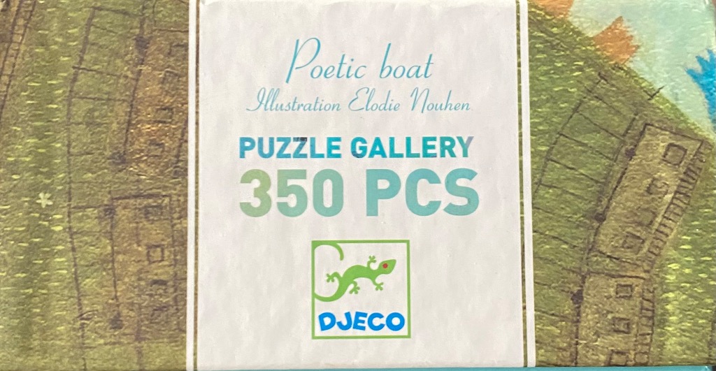 Poetic boat 350 pcs puzzle by Elodie Nouhen with charming illustrations.