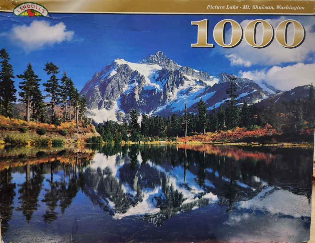 Mount Shuksan reflecting in Picture Lake, Washington